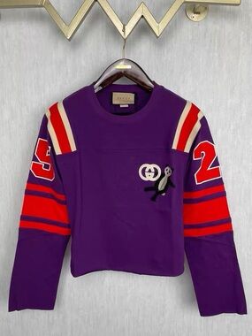 🚩steal authentic Gucci Vibrant Purple Logo Sweatshirt